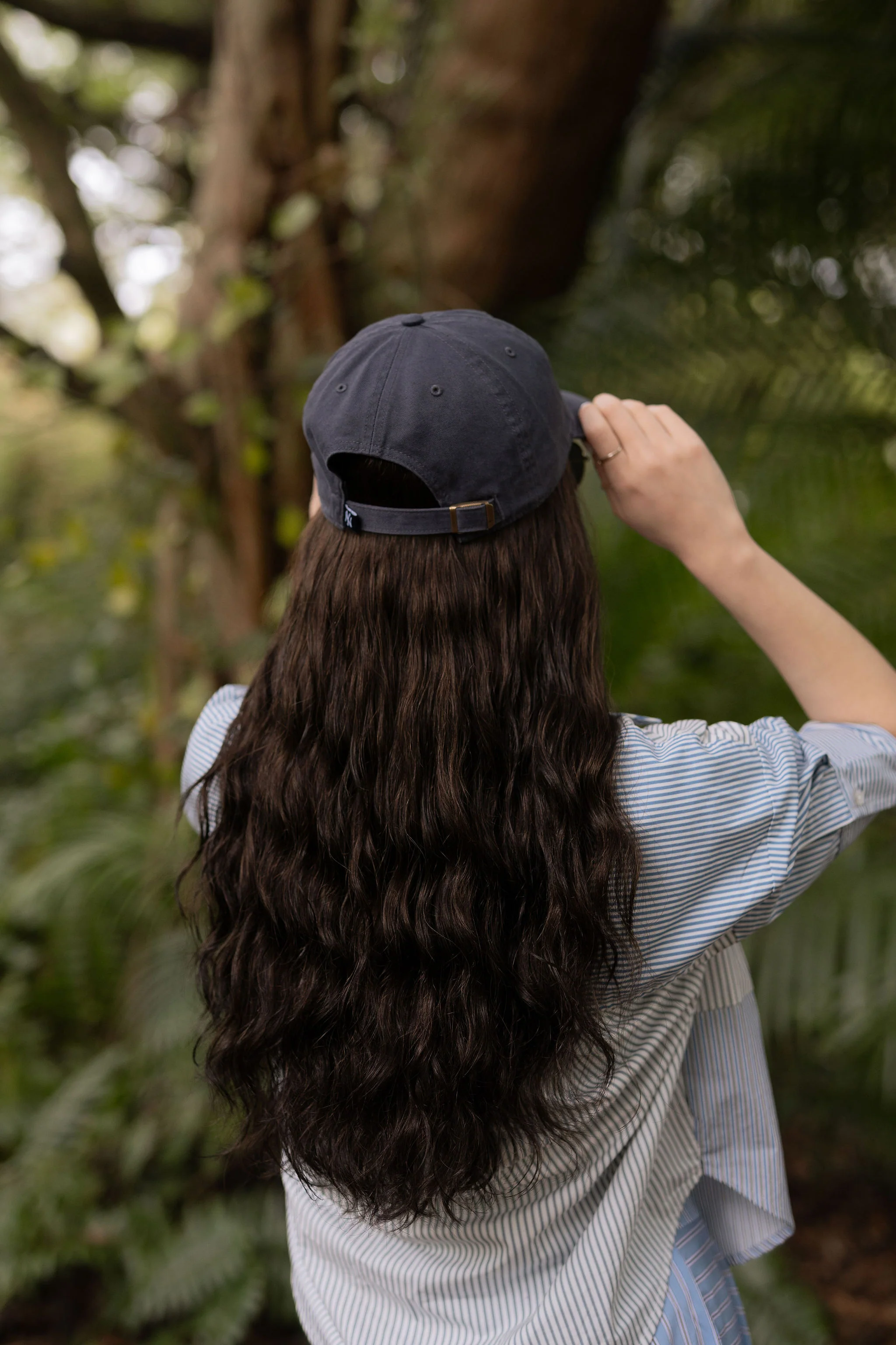 SUPER Dark Brown Wavy Hat Wig - Image 3